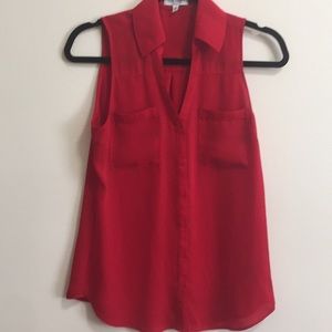 firey red summer work tank